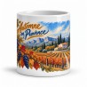 Mug Provence - Vignes d’automne, façon carte postale, vue de face