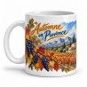 Mug Provence - Vignes d’automne, façon carte postale, anse à gauche