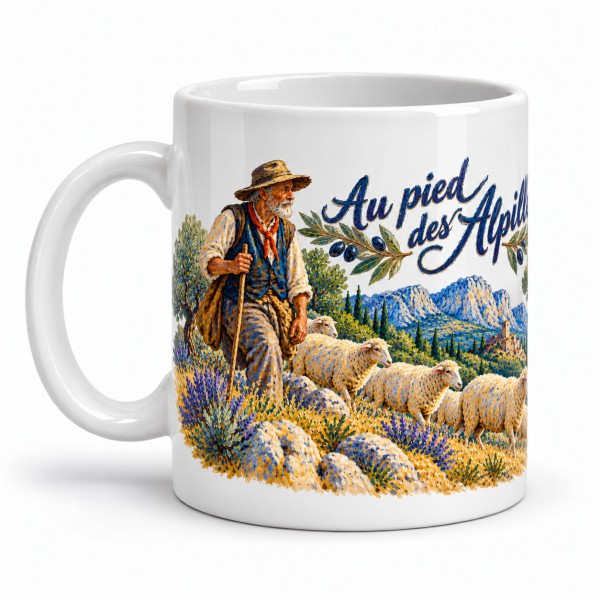 Mug Provence - Le Berger des collines, anse à gauche