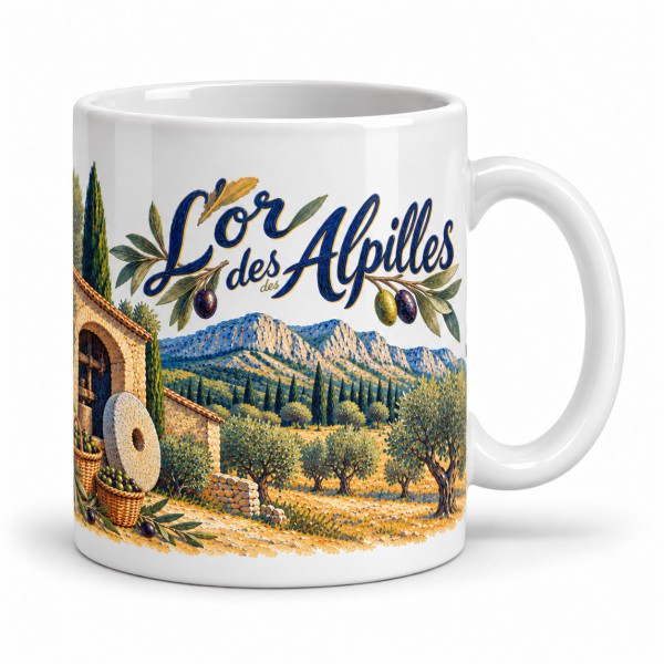 Mug Provence - Le Moulin aux olives, anse à droite