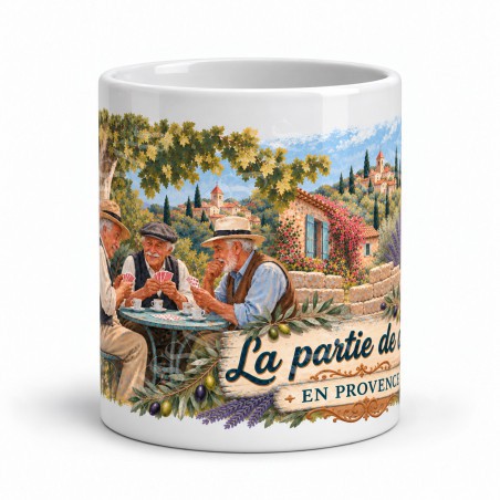 Mug Provence - La Partie de cartes, vue de face