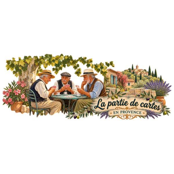 Mug Provence - La Partie de cartes, décor à plat