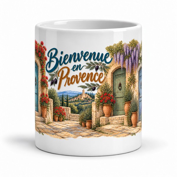 Mug Provence - Portes et pots fleuris, Manufacture Arssans