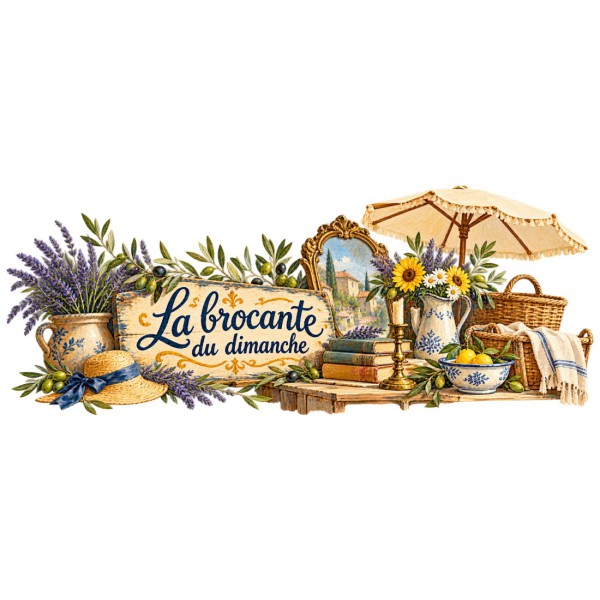 Mug Provence - La Brocante du dimanche, décor à plat