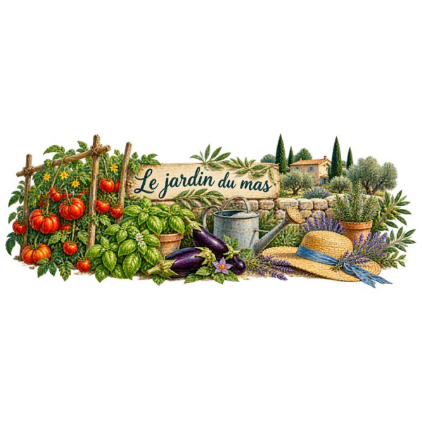 Mug Provence - Le Potager du mas, décor à plat