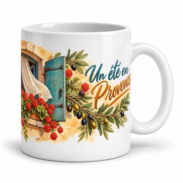 Mug Provence - Les Volets de l’été, anse à droite