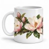 Mug fleurs - Magnolias de printemps, anse à gauche