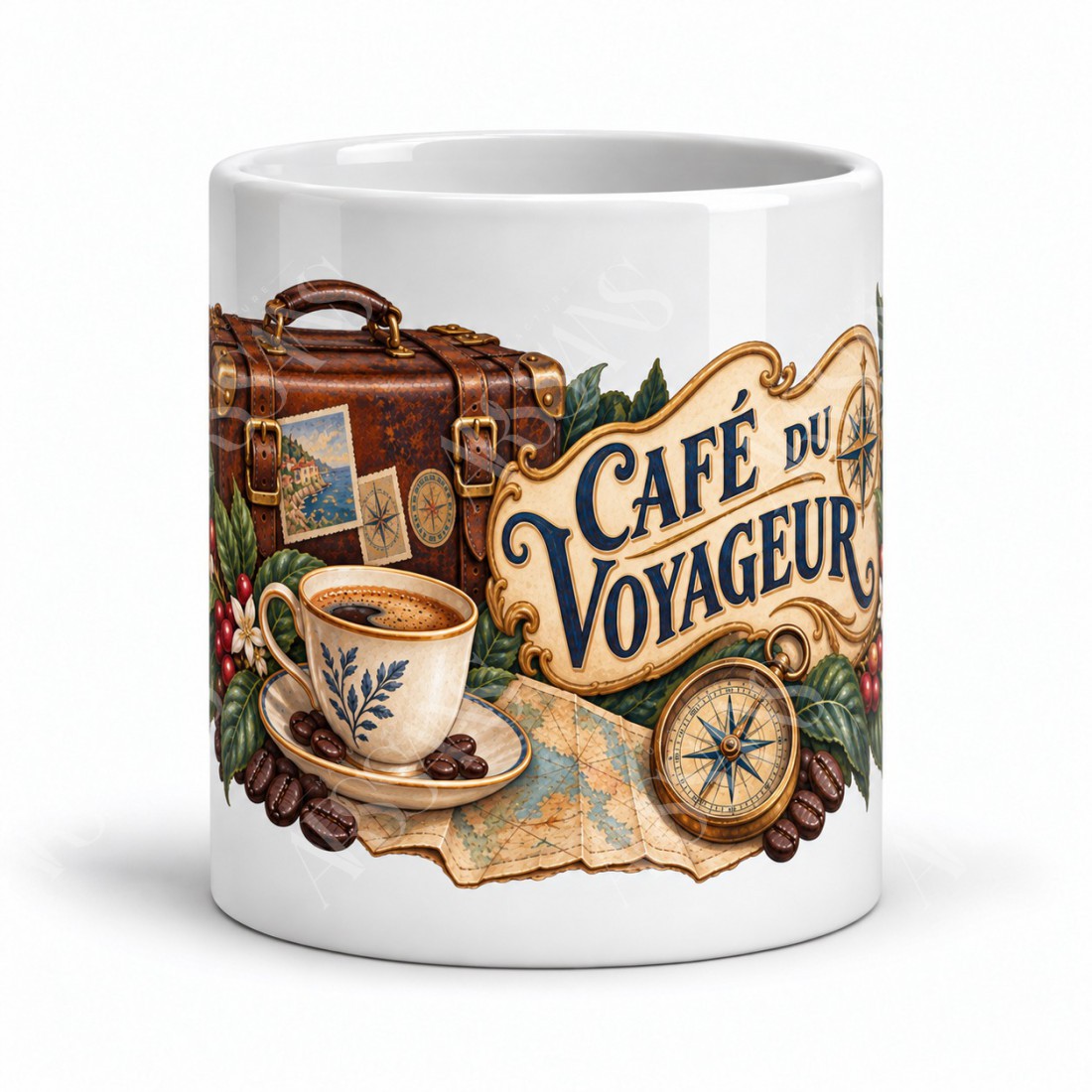 Mug café - Café du Voyageur, vue de face
