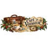 Mug café - Café du Voyageur, décor à plat