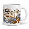 Mug chicorée - Chicorée du Matin, façon carte postale, anse à droite
