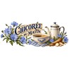 Mug chicorée - Chicorée du Matin, façon carte postale, décor à plat