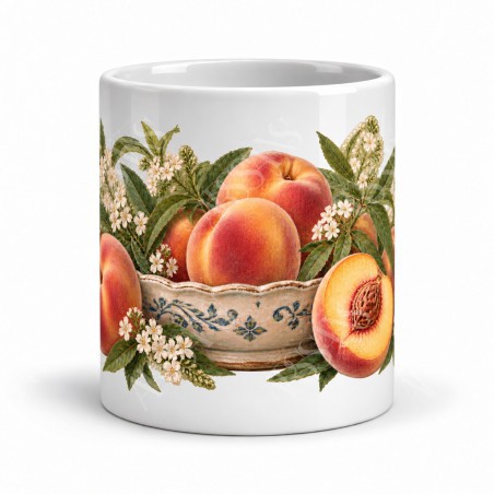 Mug gourmand - Pêches et verveine, vue de face