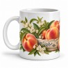 Mug gourmand - Pêches et verveine, anse à gauche