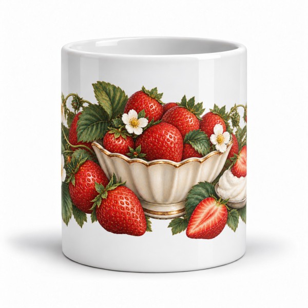 Mug gourmand - Fraises et crème, Manufacture Arssans