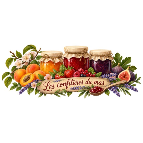 Mug gourmand - Les Confitures du mas, décor à plat