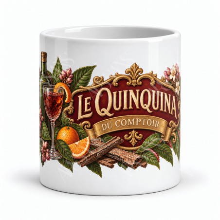 Mug apéritif - Le Quinquina du comptoir, vue de face
