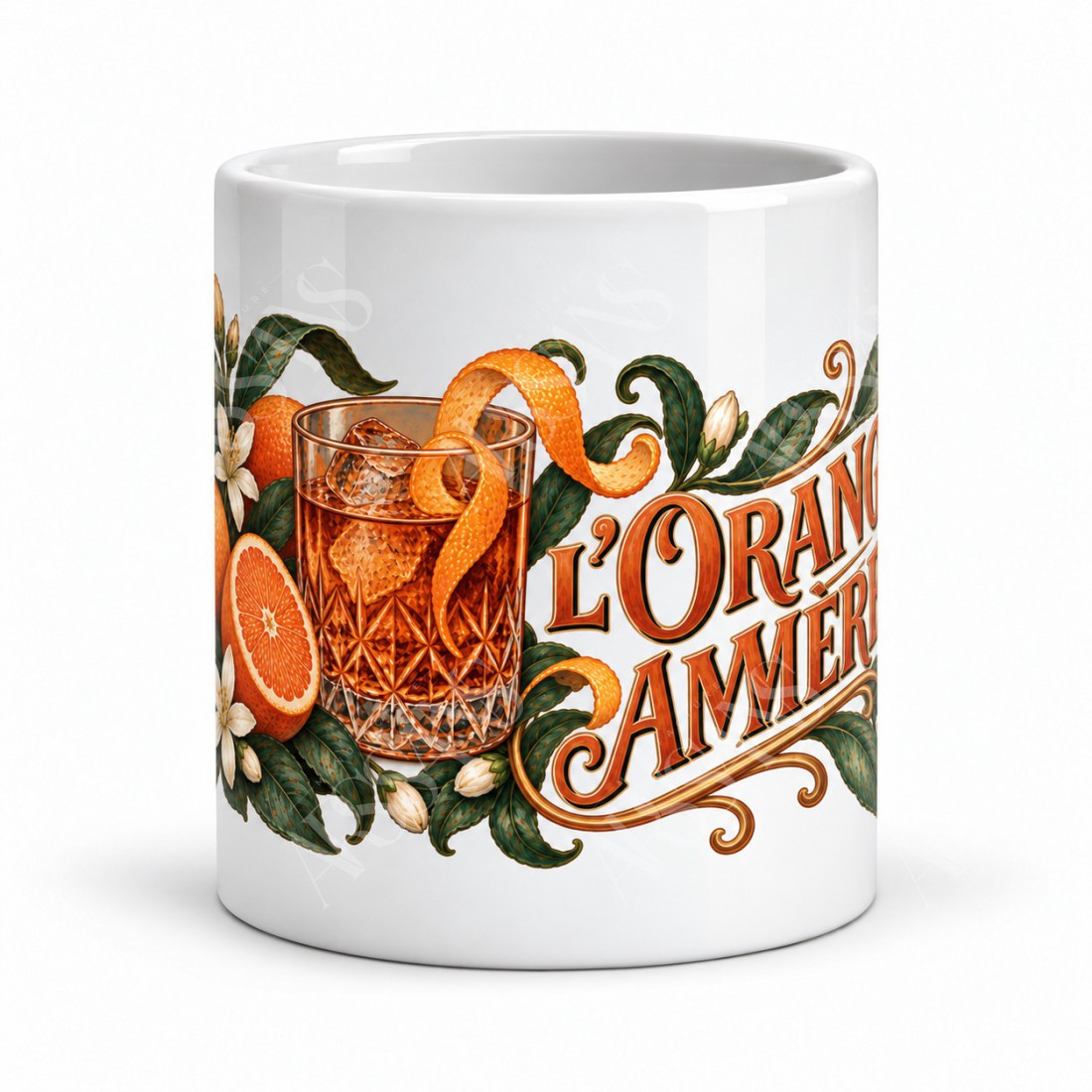 Mug apéritif - L’Orange Amère, vue de face