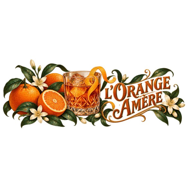 Mug apéritif - L’Orange Amère, décor à plat