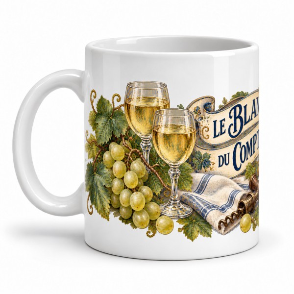 Mug apéritif - Le Blanc du Comptoir, anse à gauche