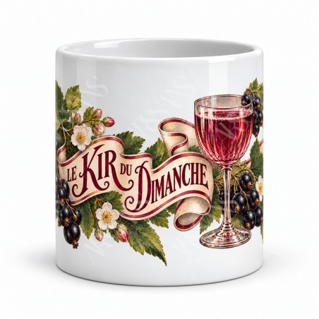 Mug apéritif - Le Kir du Dimanche, vue de face