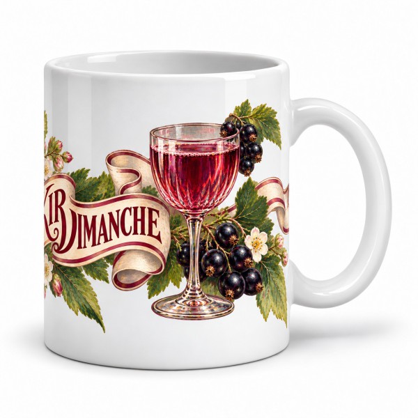 Mug apéritif - Le Kir du Dimanche, anse à droite