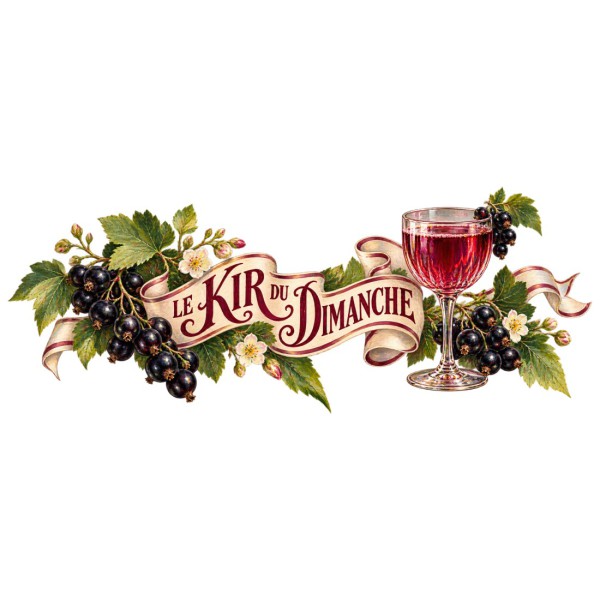 Mug apéritif - Le Kir du Dimanche, décor à plat