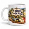 Mug apéritif - L’Apéro des oliviers, anse à gauche