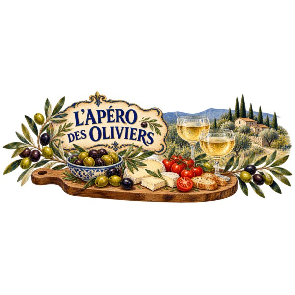 Mug apéritif - L’Apéro des oliviers, décor à plat
