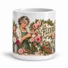Mug métiers d’autrefois - La Fleuriste, façon carte postale, vue de face