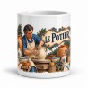 Mug métiers d’autrefois - Le Potier, façon carte postale, vue de face