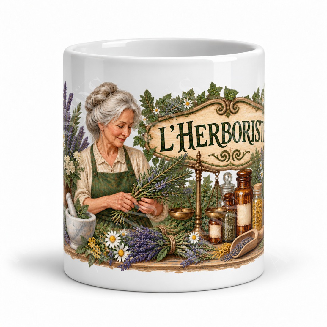 Mug métiers d’autrefois - L’Herboriste, vue de face