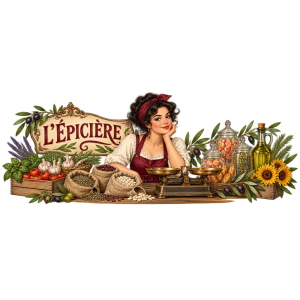 Mug métiers d’autrefois - L’Épicière, décor à plat