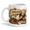Mug métiers d’autrefois - L’Horloger, façon carte postale, anse à gauche
