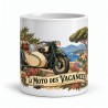 Mug rétro - La Moto des vacances, vue de face