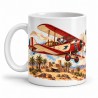 Mug rétro - L’Aéropostale rêvée, anse à gauche
