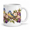 Mug nature - Mésanges et prunier, anse à droite