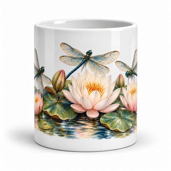 Mug nature - Libellules et nénuphars, Manufacture Arssans