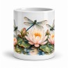 Mug nature - Libellules et nénuphars, vue de face