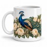 Mug nature - Paon dans le jardin, anse à gauche