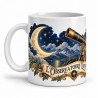 Mug imaginaire - L’Observatoire lunaire, façon carte postale, anse à gauche