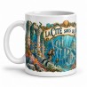 Mug Jules Verne - La Cité sous les mers, façon carte postale, anse à gauche