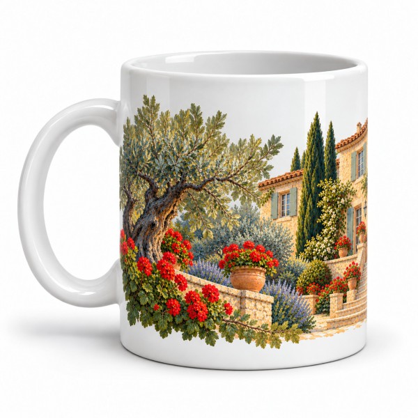 Mug Provence - La Bastide aux volets verts, anse à gauche
