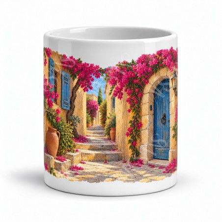 Mug Provence - La Ruelle des bougainvillées, vue de face