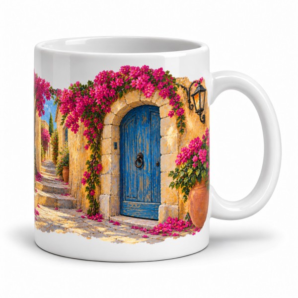 Mug Provence - La Ruelle des bougainvillées, anse à droite