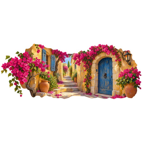 Mug Provence - La Ruelle des bougainvillées, décor à plat