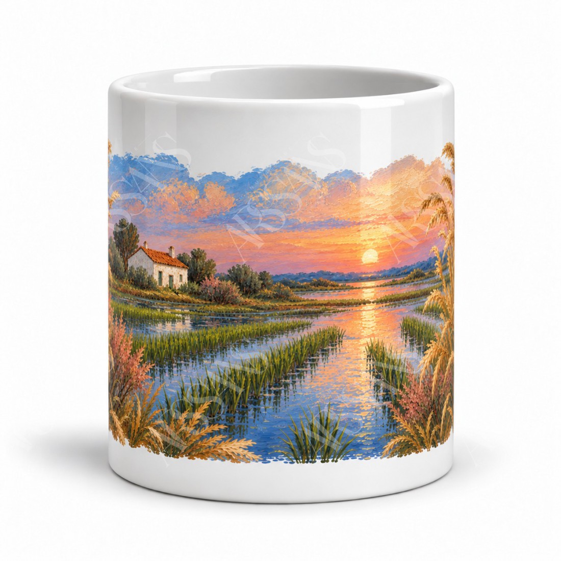 Mug Provence - Rizières de Camargue, vue de face