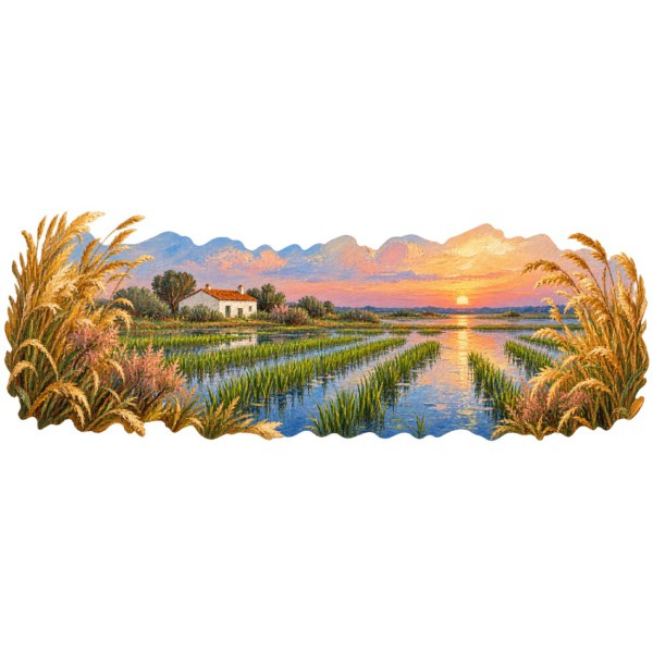Mug Provence - Rizières de Camargue, décor à plat