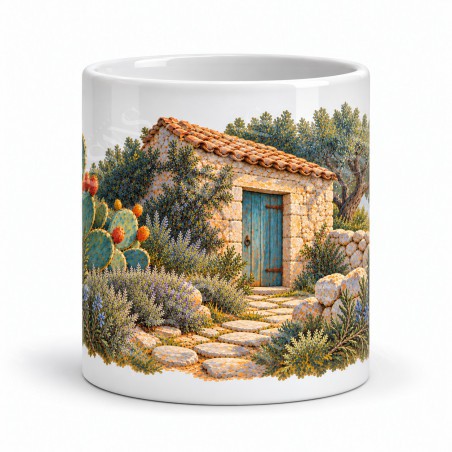 Mug Provence - Le Cabanon de la garrigue, vue de face