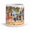 Mug Provence - La Partie de pétanque, façon tableau, vue de face