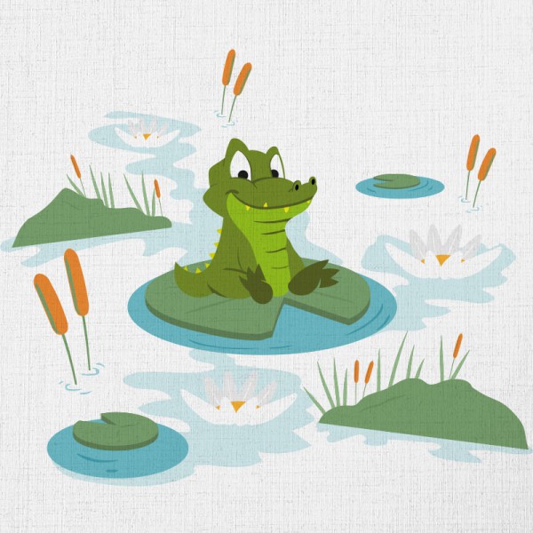 Papier Peint Crocodile — Ambiance 2
